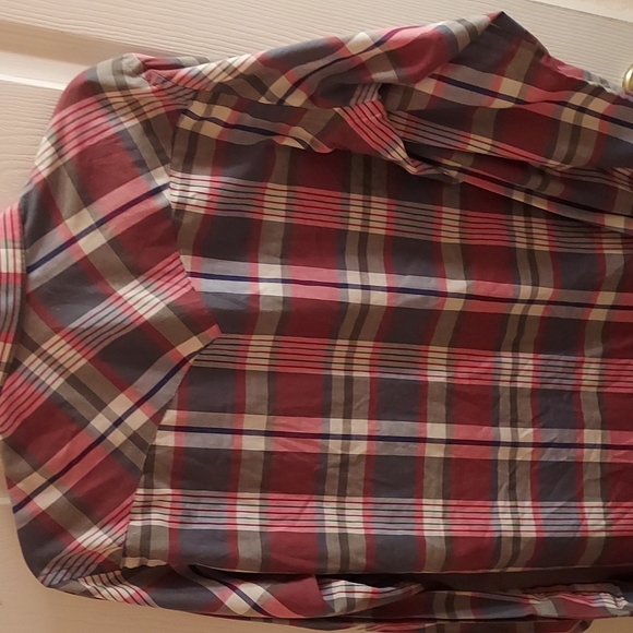Wrangler Plaid Shirt with Pearl Snaps,Size 16 neck x 35 incheslong sleeves multi - Picture 7 of 9
